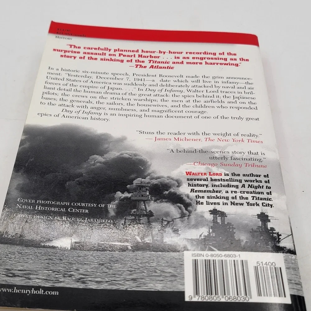 Walter Lord Day of Infamy Paperback 60th Anniversary Edition Pearl Harbor Ex